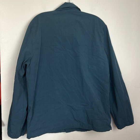 GAP Nylon Snap Button Point Collar Lightweight Navy Blue Coach Jacket - Picture 10 of 13